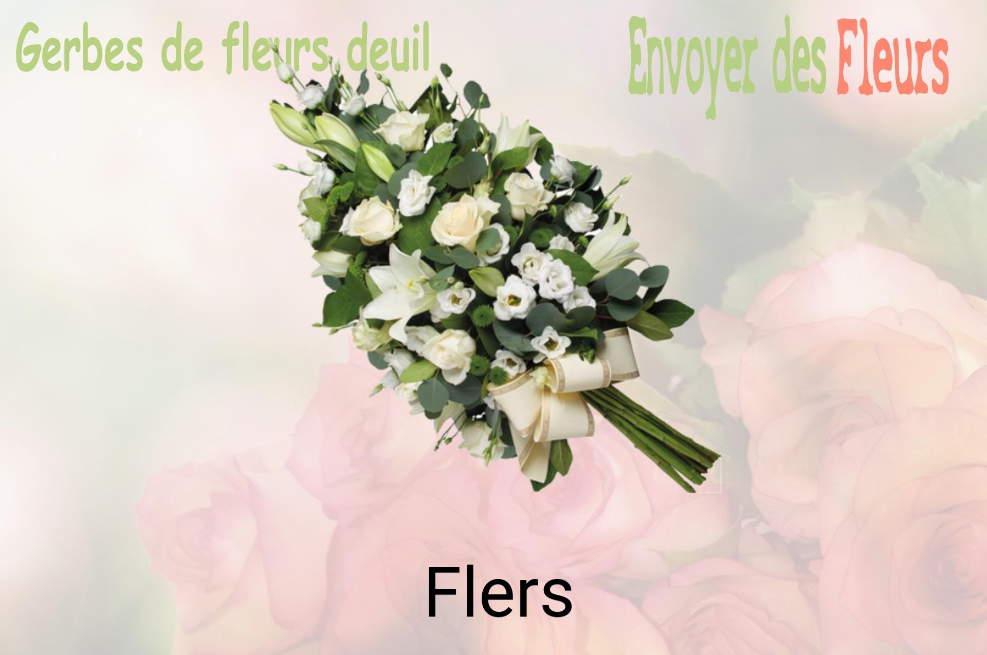 Gerbe de fleurs de deuil livrée à Flers